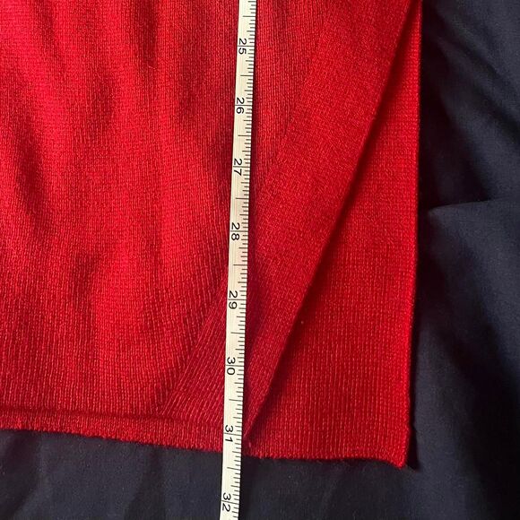 Chico's Cherry red Tunic turtleneck sweater mini Dress Size M - Picture 5 of 7